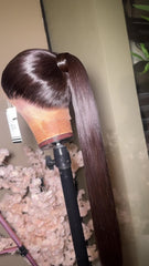 🍫 “Snatched & Sleek” – Luxe Chocolate 360 Frontal Wig