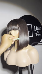 ✂️ “Silk Blunt” – Fringe Bob for the It-Girl Slay