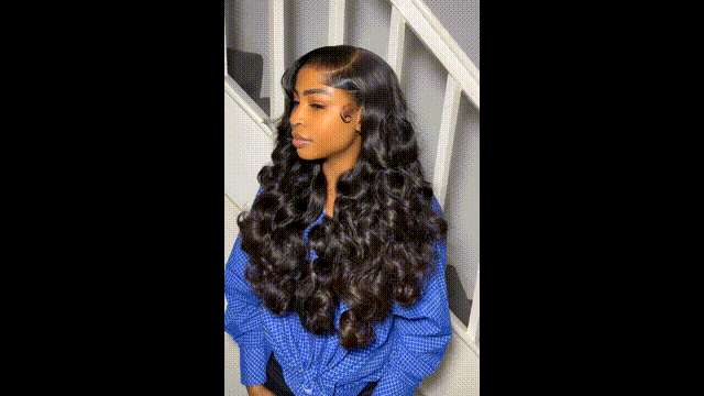 KIM LUNA BOUNCE| 22INCHES| 500GRAM| 13BY6 HD LACE| INDIAN HAIR