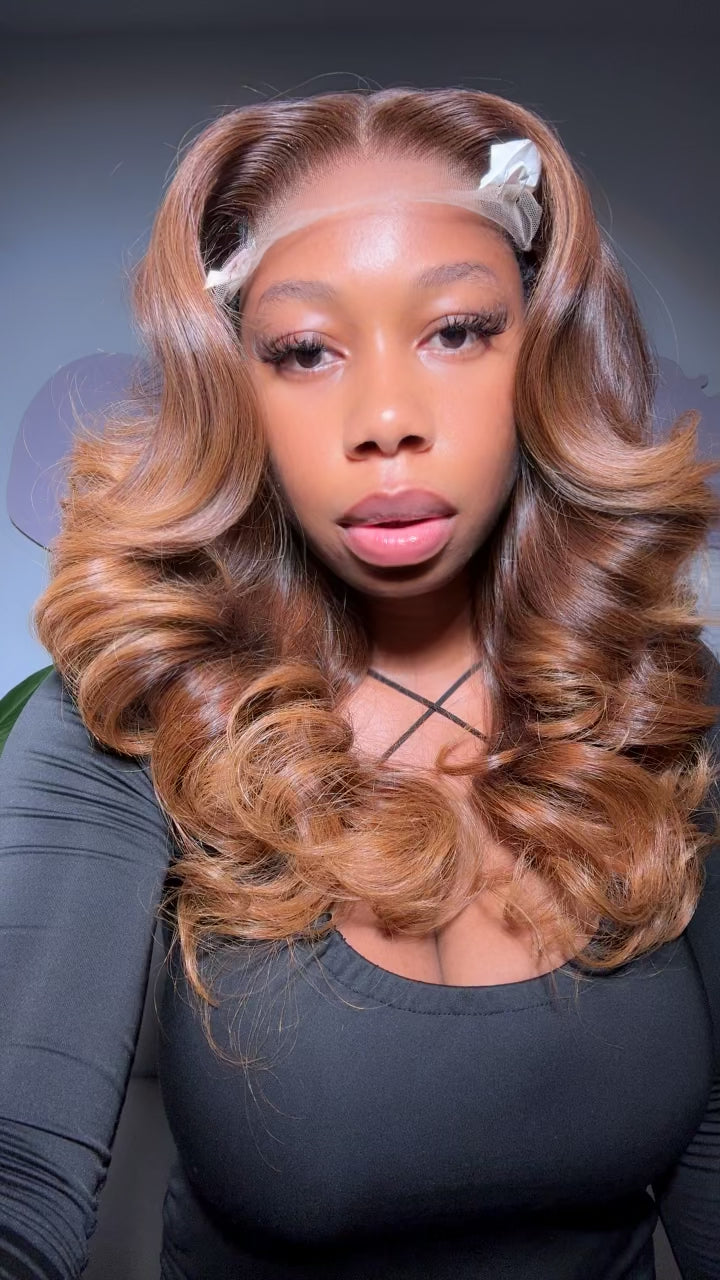 Blonde Layered Wig with Face-Framing Curls | 18 inches, 300g, 5x5 Lace